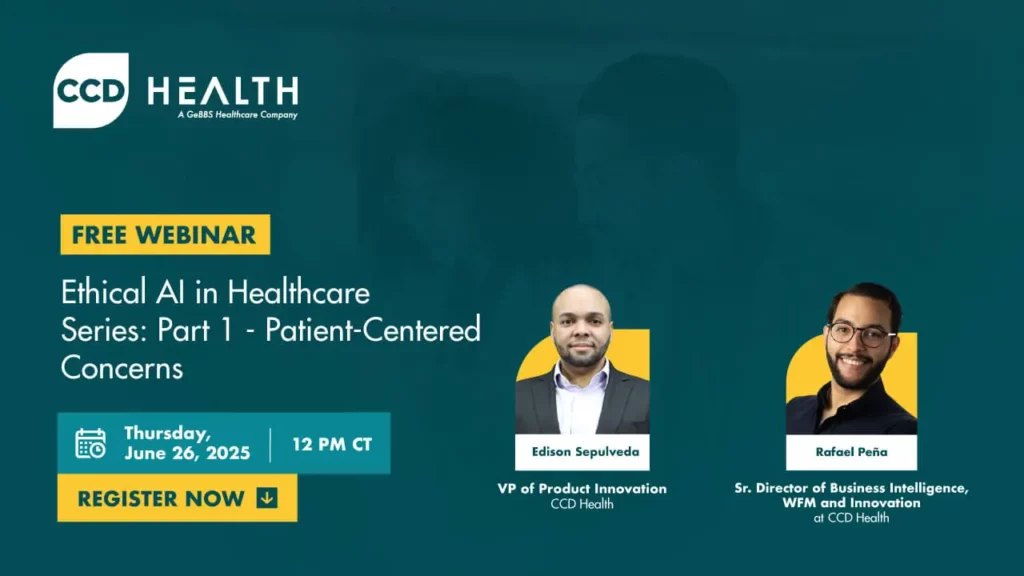 Webinar Banner - Ethics in Healthcare AI - Patient Centered Concerns