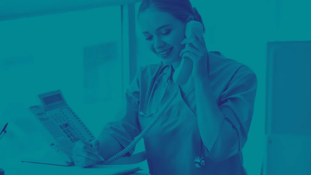 Backoffice staff scheduling an appointment in a Healthcare Center