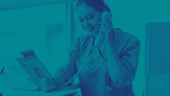 Backoffice staff scheduling an appointment in a Healthcare Center